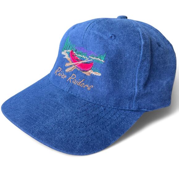 Vintage River Raiders Canoe Embroidered Dad Hat Strapback Streetwear Nature - Picture 5 of 13